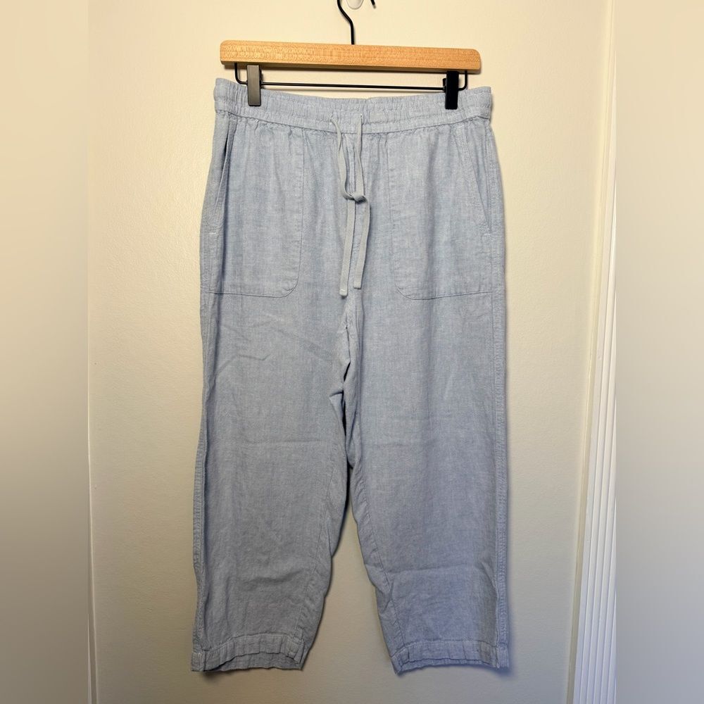 Lucky Brand Linen Blend Womens Cropped Pull On Pants - Size Small